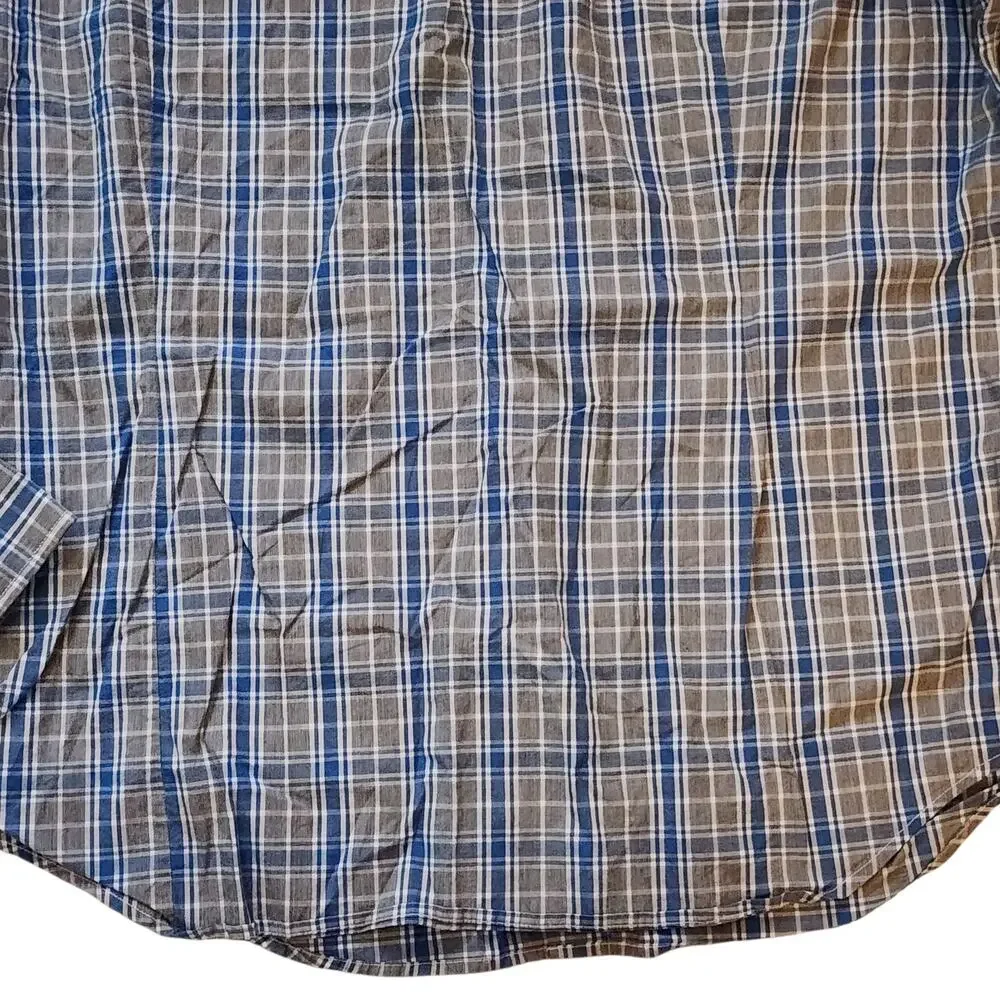 Banana Republic Mens Soft Wash Tailored Slim Fit Shirt Size XL Plaid Button Down